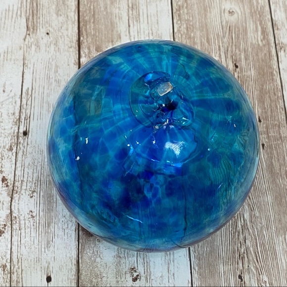 Blue Handblown Heavy Glass 4” Large Ornament - Picture 5 of 12